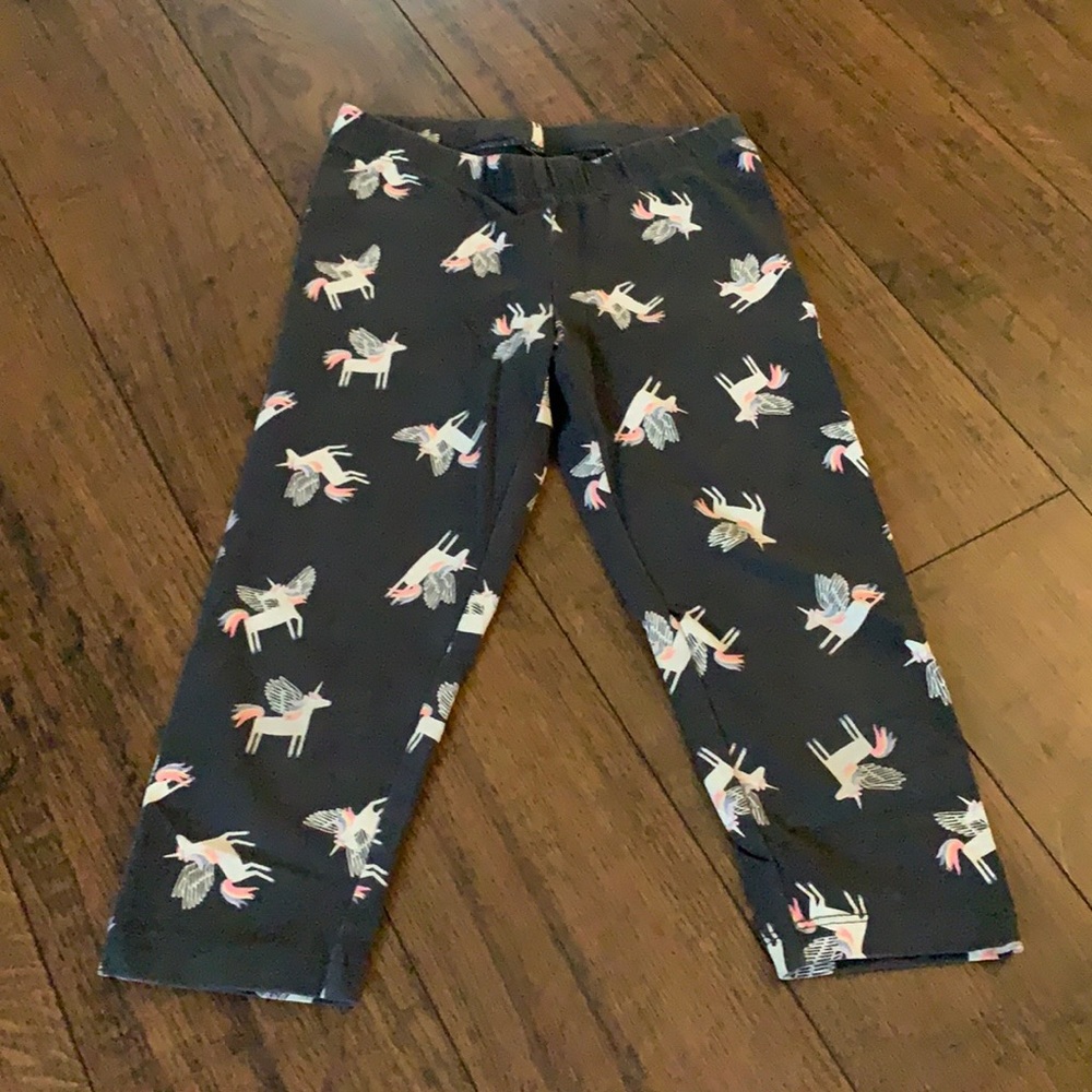 Grey unicorn capris. Size small (6/6x).